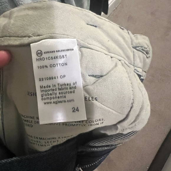 AG Jeans, Belted Deven High Rise Ultra Wide Leg Jeans, Size 24 - Picture 6 of 6